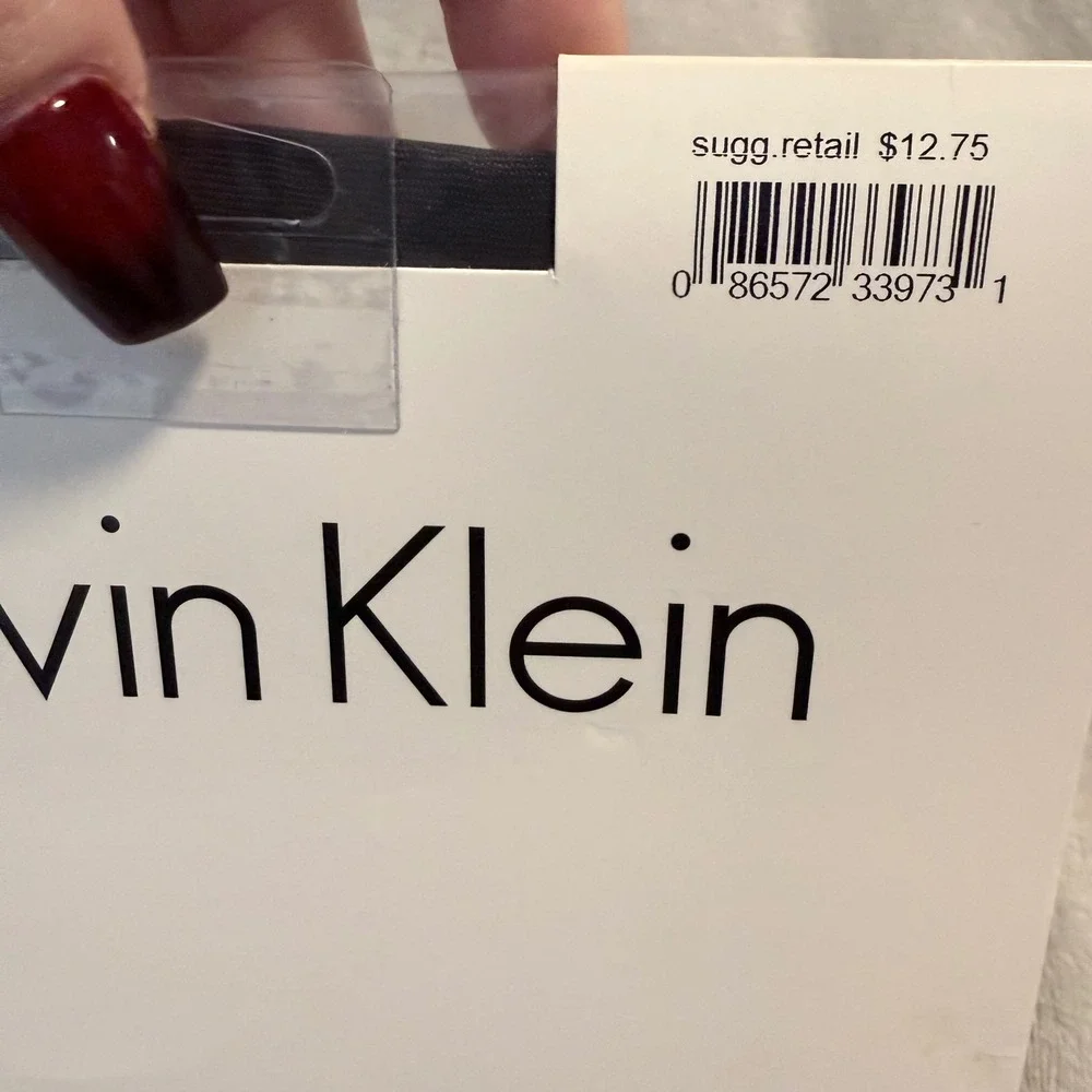 Calvin Klein Silken Sheer Control Top Pantyhose Sz 2 Off Black NIP